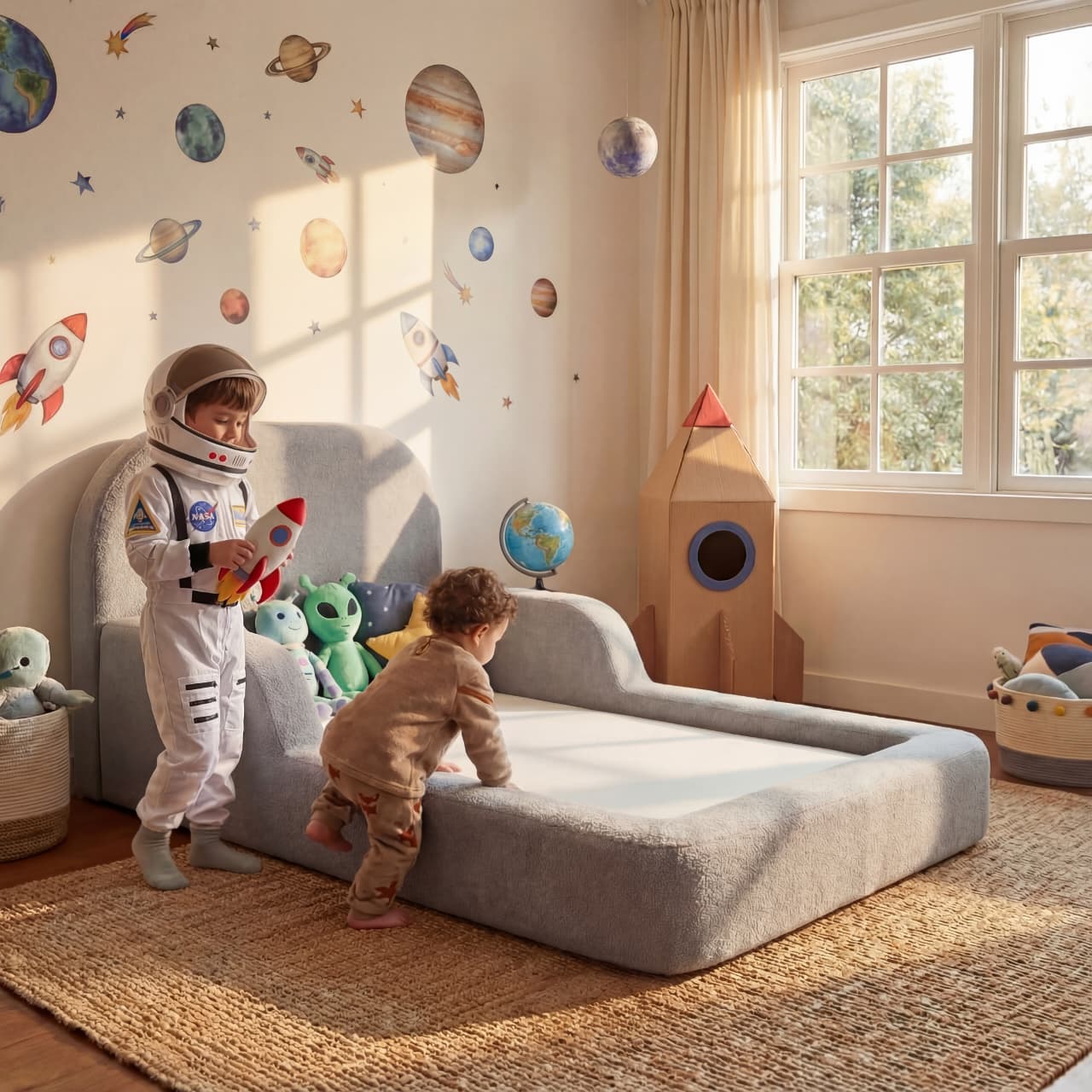 Little Duck Montessori Bed – Stone Castle Gray